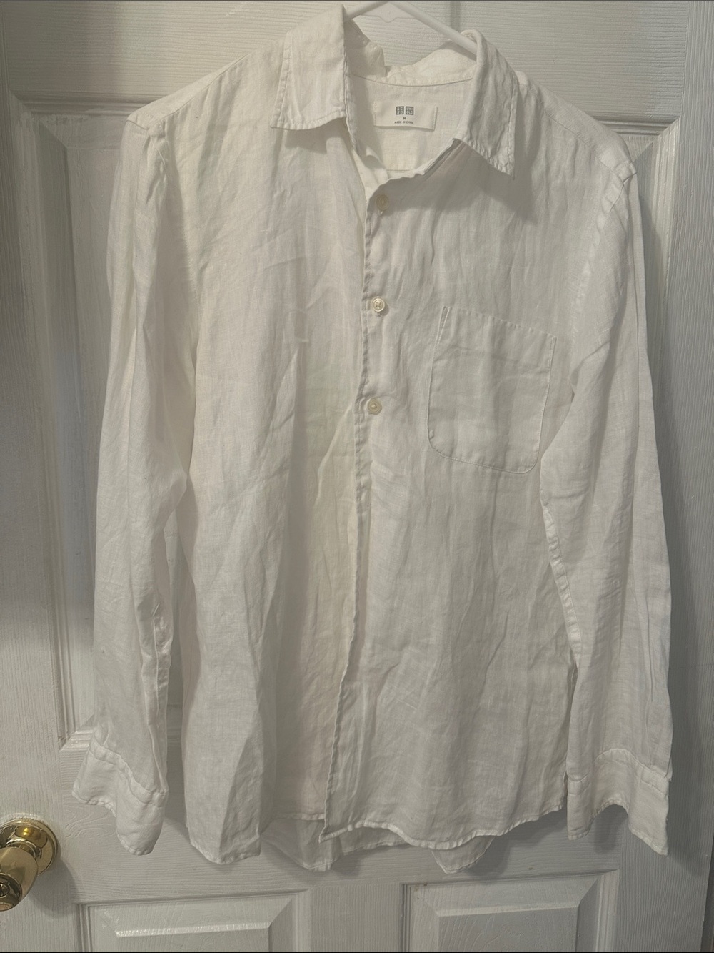 Mens linen button up shirt